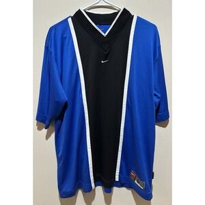 Nike Men's‎ VINTAGE 1990's Soccer Jersey Size Large - Blue/Black